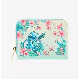 Loungefly Disney Lilo & Stitch Wallet Scrump Floral Zip Around